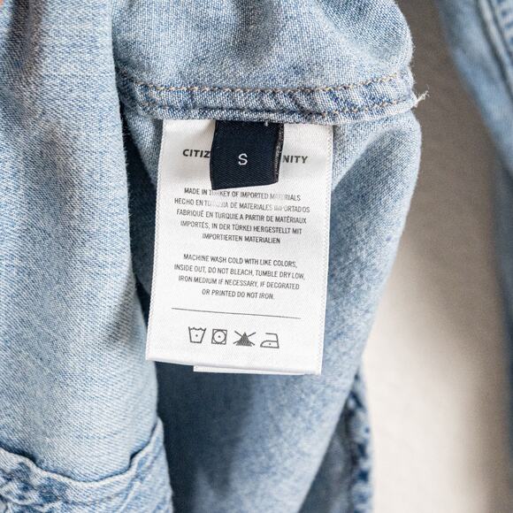 Citizens of Humanity $248 Baby Shay Denim Shirt size Small - Picture 5 of 10